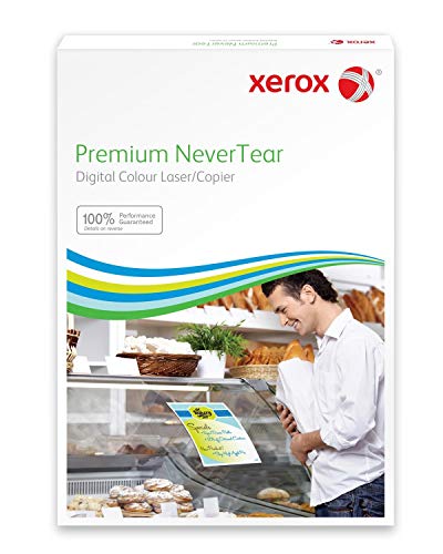 Xerox Premium NeverTear Kunststoffpapier 003R98059 - A3 297 x 420 mm, 160 g/m² - Spezialpapier für Laserdrucker und Kopierer - 100 Blatt - Weiß von Xerox