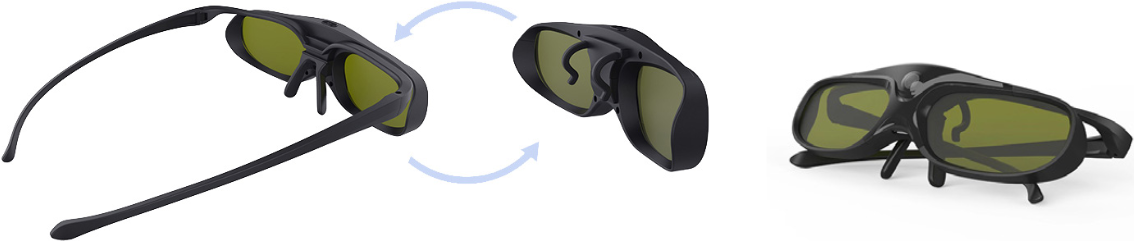 XGIMI 3D Brille Neu - 60 h - 80 mA - Lithium Polymer (LiPo) - Schwarz - Kunststoff - 1 St�ck(e) (G105L) von Xgimi