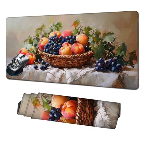 XXL Mauspad Anlage Mousepad 800x300mm,rutschfeste Schreibtischunterlage Obst Gaming Mauspad,Mouse Pad mit Vernähten Kanten,Wasserdicht Mauspads für PC,Büro,Laptop,Computer,Geschenke für Frauen X1-397 von Xhgtehng