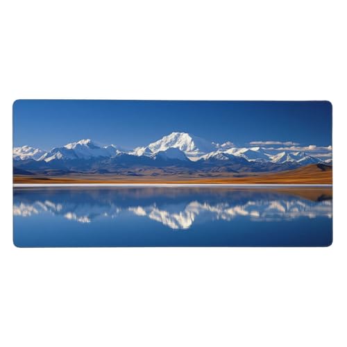 Blau Mauspad Ozean Gaming Mousepad mit Vernähte Kanten 1000x500x3mm XXL Mauspad Große Schreibtisch Matte,rutschfeste Gummibasis Mouse Pad Großer Erweiterter Schreibtisch Schutz Für Home Office-C658 von Xiaboor