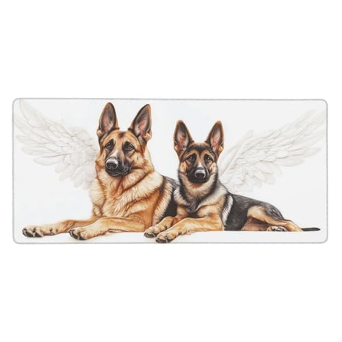 Gaming Mauspad Hund, 47.2x23.6 inch XL Verlängertes Großes Mousepad Tier Schreibtischauflage Langlebige Anti-Fray-Kanten Mauspad mit Wasserdicht und Rutschfester Gummibasis, Gaming-Mauspad-C847 von Xiaboor