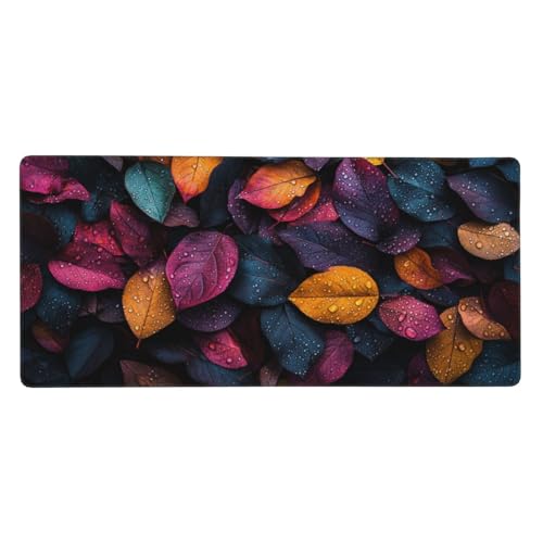 Gaming Mauspad Retro, 23.6x11.8 inch XL Verlängertes Großes Mousepad Blatt Schreibtischauflage Langlebige Anti-Fray-Kanten Mauspad mit Wasserdicht und Rutschfester Gummibasis, Gaming-Mauspad-C854 von Xiaboor