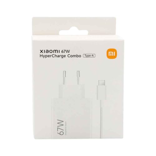 Xiaomi HyperCharge Combo Ladegerät 67 W, 67 W, USB-Anschluss, USB-C-Kabel, intelligente Identifikation von Geräten, Weiß (ES-Version) von Xiaomi