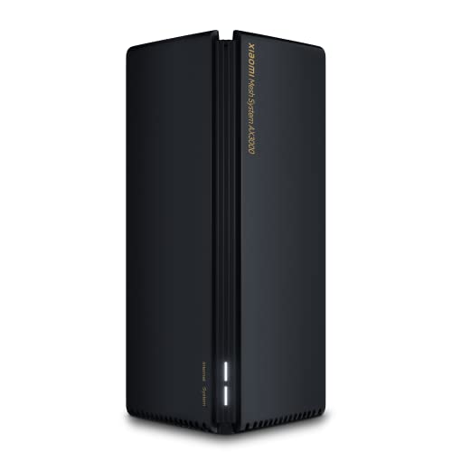 Xiaomi Mesh-System Ax3000, bis zu 4.000 m² Abdeckung Wi-Fi 6 Dual Band, RAM 256 Mb, Band 2,4 GHz und 5 GHz, italienische Version, 1 Stück, schwarz von Xiaomi