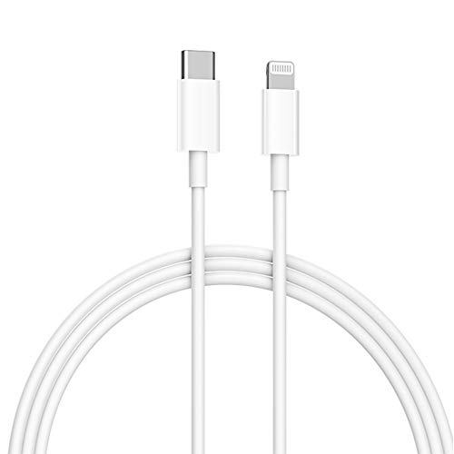 Xiaomi Mi Apple Lightning auf USB-C Kabel 1m für iPhone, iPad, iPod, AirPods mit Lightning Anschluss (Apple MFi zertifiziert, extrem strapzierfähig & langlebig getestet an 10.000 Biegeversuchen), White (Weiß) von Xiaomi