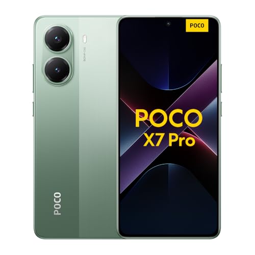 Xiaomi Poco X7 Pro Smartphone, 12+512GB, Grün, 50MP Hauptkamera mit OIS, 6000mAh (typ.) Akku mit 90W HyperCharge, IP68, KI-Funktionen (Ladegerät Nicht enthalten) von Xiaomi