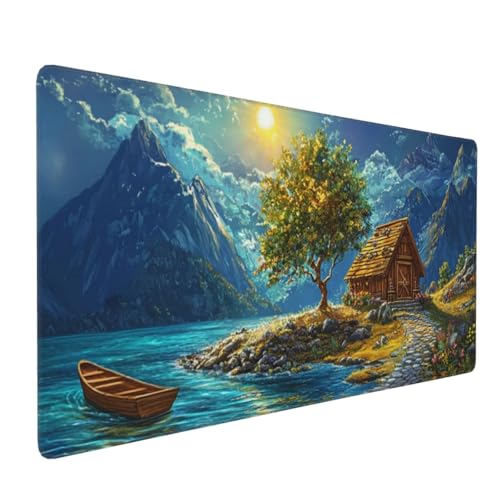 Mauspad Baum Gaming Mauspad XXL 1200x600x4mm Mousepad Boot Mouse Pad Groß,Rutschfeste Gummibasis,Verlängertes Mousepad,Schreibtischunterlage, Verbessert Präzision und Geschwindigkei,für Frauen im Büro von Xieazgsn