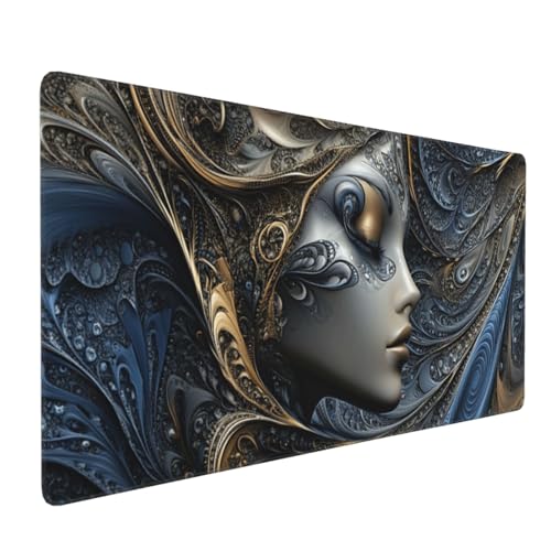 Mauspad Frau Gaming Mauspad XXL 1000x500x4mm Mousepad Abstrakt,rutschfeste Gummibasis,Verlängertes Mousepad,Schreibtischunterlage, Verbessert Präzision und Geschwindigkei,für Frauen im Büro Gifts von Xieazgsn