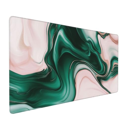 Mauspad Grün Gaming Mauspad XXL 1200x600x4mm Mousepad Abstrakt,rutschfeste Gummibasis,Verlängertes Mousepad,Schreibtischunterlage, Verbessert Präzision und Geschwindigkei,für Frauen im Büro Gifts von Xieazgsn