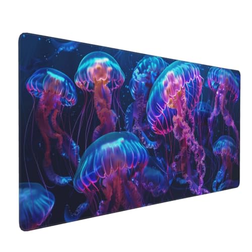 Mauspad Qualle Gaming Mauspad XXL 900x400x4mm Mousepad Tier,rutschfeste Gummibasis,Verlängertes Mousepad,Schreibtischunterlage, Verbessert Präzision und Geschwindigkei,für Frauen im Büro Gifts von Xieazgsn