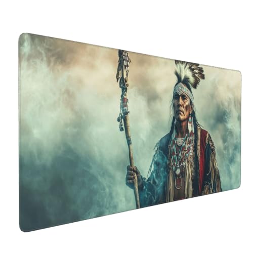 Mauspad indisch Gaming Mauspad XXL 1000x500x4mm Mousepad Mann,rutschfeste Gummibasis,Verlängertes Mousepad,Schreibtischunterlage, Verbessert Präzision und Geschwindigkei,für Frauen im Büro Gifts von Xieazgsn