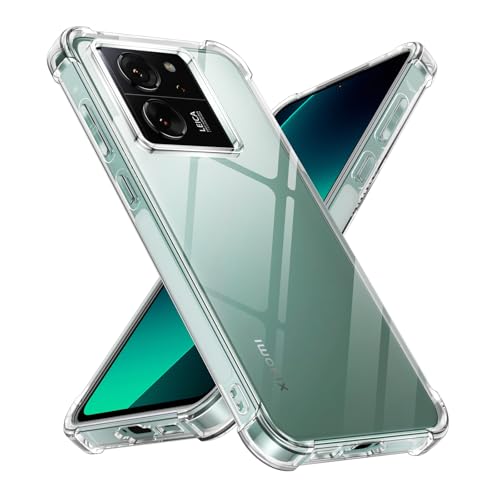 Xiltlly Hülle Durchsichtig für Xiaomi 13T/Xiaomi 13T Pro 5G mit Stoßfest Schutzecken, Dünne Weiche Transparent Handyhülle Flexible TPU Protective Case Sturzfest Schutzhüllen (6.67 Zoll) - Clear von Xiltlly