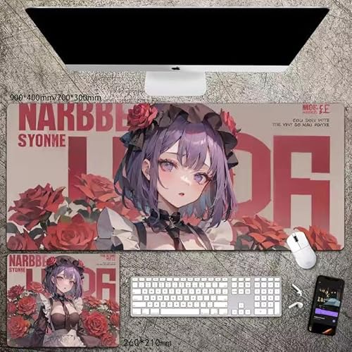 My Dress-Up Darling Mauspad Anime Kitagawa Marin, rutschfeste Gummimatte, 90 x 40 cm/26 x 21 cm, geeignet für Desktop, PC, Laptop, Büro My Dress-Up Darling Mauspad Anime Kitagawa Marin, rutschfeste Gummimatte, 90 x 40 cm/26 x 21 cm, geeignet für Desktop, PC, Laptop, Büro von Xinchangda