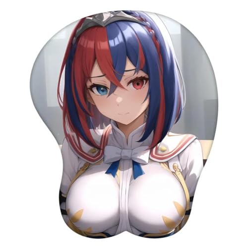 Xingbiyou 3D Anime Mauspads,Fire Emblem Engage Alear,Kieselgel, Handgelenkstütze (A) von Xingbiyou