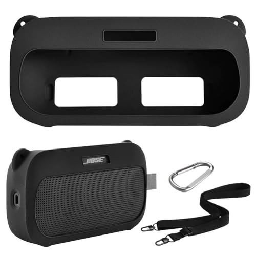 Xingsiyue Silikonhülle für Bose SoundLink Flex 2nd Gen/SoundLink Flex Bluetooth Portable Speaker, Reiseschutzhülle mit Metallschnalle und Schultergurt von Xingsiyue