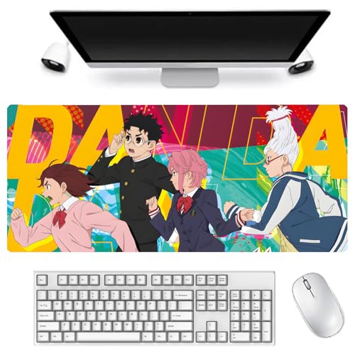 Xinnice DAN DA DAN Mauspad, Anime Ayase Momo Okarun Takakura Ken Großes Mauspad, 400 x 900 mm Rutschfester Gummiboden für Computer Büro von Xinnice