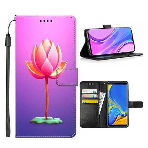 Xioolia Schutzhülle für Moto E5 E5 Play E6 E6S E6 Play E4 Plus E7 E7 Power E7 Plus S30 Pro mit Designer Lotus-Art cc9 TPU Leder Kartenhalter Hülle von Xioolia