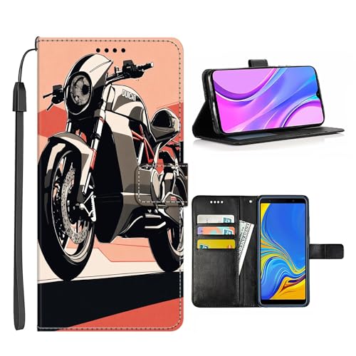 Xioolia Schutzhülle für Moto G5S G50 G42 G30 G32 G22 G6 G6 Plus G60S G62 G30 G7 G7 Play mit Motorcycle-ON-Art cc3 TPU Leder Kartenhalter Hülle von Xioolia