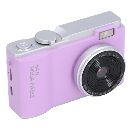 48MP 1080P Digitalkamera für Fotografie, Vlogging-Kamera mit 2,4-Zoll-Bildschirm und 16-fachem Zoom, Retro-Kamera mit 800-mAh-Batterie, Tragbare Kompakte Selfie-Kamera für (Purple) von Xiuganpo