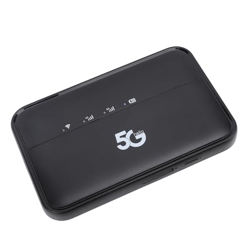 Xiuganpo 5G-Hotspot, Hochgeschwindigkeits-IP54-wasserdichter 10000-mAh-Akku für 11 Tragbarer ABS-Hotspot-Router, Genießen Sie Download-Geschwindigkeiten von 2,77 Gbit/s mit LED-Anzeige. von Xiuganpo