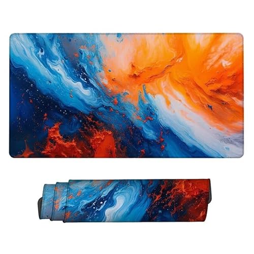 Gaming Mauspad Abstrakt Mouse Pad, XXL Mousepad Farbe, Schreibtisch Unterlage Gaming Pad, Wasserdicht, rutschfeste Gummibasis, GroßEr Erweiterter Schreibtisch Schutz, für Office 1200x600x3mm XJ-762 von Xjaopfei