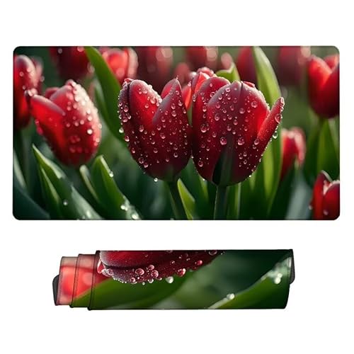 Mousepad Anlage Mouse Pad, Mauspad Blume, Schreibtisch Unterlage Gaming Pad, Wasserdicht, rutschfeste Gummibasis, GroßEr Erweiterter Schreibtisch Schutz für Home Office Geschenke 1200x600x3mm XJ-432 von Xjaopfei