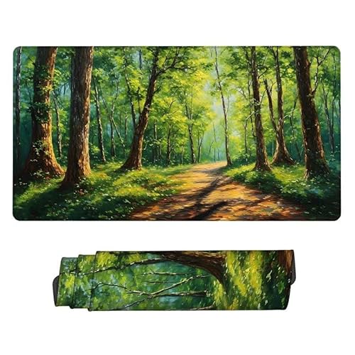 Gaming Mauspad Baum Mouse Pad, XXL Mousepad Morgenlicht, Schreibtisch Unterlage Gaming Pad, Wasserdicht, rutschfeste Gummibasis, GroßEr Erweiterter Schreibtisch Schutz, für Office 1500x800x3mm XJ-180 von Xjaopfei