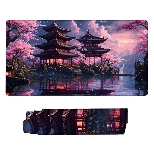 Mousepad Palast Mouse Pad, Mauspad XXL Baum, Schreibtisch Unterlage Gaming Pad, Wasserdicht, rutschfeste Gummibasis, GroßEr Erweiterter Schreibtisch Schutz, für Office Geschenke 500x250x3mm XJ-686 von Xjaopfei