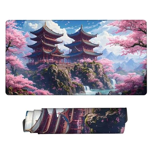 Gaming Mauspad Palast Mouse Pad,XXL Mousepad Baum,Schreibtisch Unterlage Gaming Pad,Wasserdicht,rutschfeste Gummibasis,GroßEr Erweiterter Schreibtisch Schutz,für Office Geschenke 700x400x3mm XJ-178 von Xjaopfei