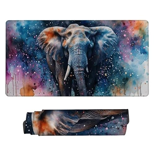 Gaming Mauspad Tier Mouse Pad, XXL Mousepad Elefant, Schreibtisch Unterlage Gaming Pad, Wasserdicht, rutschfeste Gummibasis, GroßEr Erweiterter Schreibtisch Schutz, für Office 1200x600x3mm XJ-780 von Xjaopfei