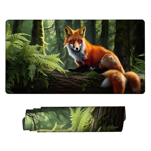 Gaming Mauspad Wald Mouse Pad,XXL Mousepad Tier,Schreibtisch Unterlage Gaming Pad,Wasserdicht,rutschfeste Gummibasis,GroßEr Erweiterter Schreibtisch Schutz,für Office Geschenke 1200x600x3mm XJ-788 von Xjaopfei