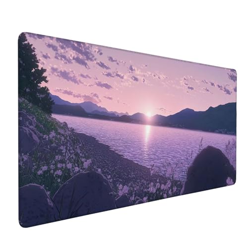 Mauspad Lila Mousepad Himmel Mauspad XXL 700x300x3mm Schreibtischunterlage,Wasserdichte Gaming Mousepad,Mit Anti-Rutsch Tastatur Unterlage,Langlebige,Gaming Zubehör für Büro Deko,Damen Geschenk J1-165 von Xjaopfei