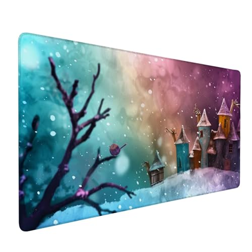 Mauspad Lila Mousepad XXL 700x300x3mm Mousepad Kabine, Wasserdicht rutschfest Schreibtischunterlage Vernähte Kanten, Verbessert Geschwindigkeit und Präzision, für Schreibtisch Deko Geschenke J1-130 von Xjaopfei