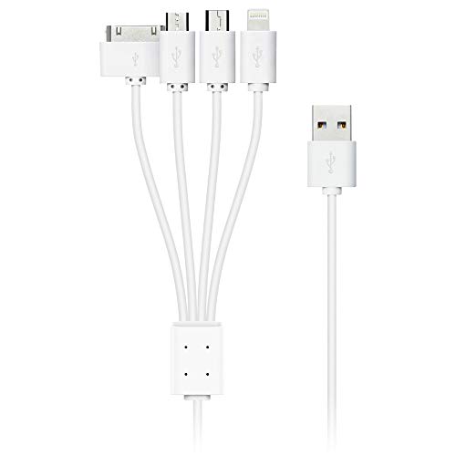 Xlayer Octopus Kabel 4-IN-1 Multi-USB-Ladekabel 0.38m White von Xlayer