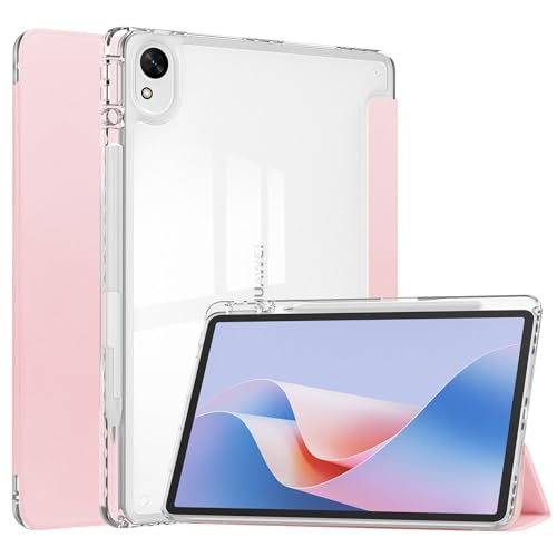 Smart Hülle für Huawei Matepad 11.5S 2024 / Matepad Air 2023 11,5 Zoll transparente Rückseite, Auto Sleep/Wake, mit S Pen Halter, Slim Fit, leicht, stoßfest, Trifold Stand Tablet Cover, Rosa von Xliamcp