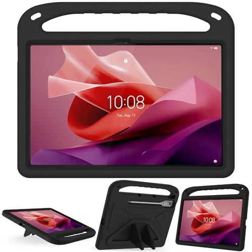 TB370FU Tablet-Hülle für Lenovo Tab P12 12,8 Zoll (32,3 cm) 2023, kinderfreundlich, leicht, stoßfest, mit Griff, Ständer, Tablet, Schwarz von Xliamcp