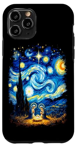 Hülle für iPhone 11 Pro Erste Weihnachtssternennacht Van Goghs Geburt Jesu von Xmas Art Lover Boys Girls Men Women Tees and Gifts