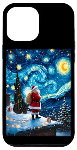 Hülle für iPhone 12 Pro Max Weihnachtsmann Sternennacht Van Gogh Winter Weihnachten von Xmas Art Lover Boys Girls Men Women Tees and Gifts