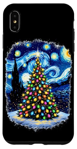 Hülle für iPhone XS Max Weihnachtsbaum Sternennacht Van Gogh Winter Wonderland von Xmas Art Lover Boys Girls Men Women Tees and Gifts