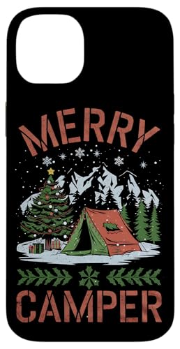 Hülle für iPhone 14 Plus Merry Camper Weihnachtsbaum Winter Camping Urlaub von Xmas Camping Lover Boys Girls Kids Men Women Tees