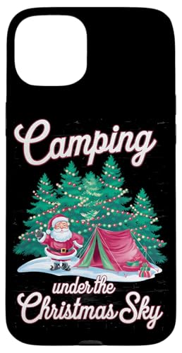 Hülle für iPhone 15 Plus Camping unter dem Weihnachtshimmel Santa Winter Camper von Xmas Camping Lover Boys Girls Kids Men Women Tees