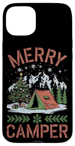 Hülle für iPhone 15 Plus Merry Camper Weihnachtsbaum Winter Camping Urlaub von Xmas Camping Lover Boys Girls Kids Men Women Tees