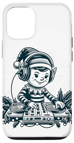 Hülle für iPhone 12/12 Pro Weihnachten DJ Elf Niedlich Plattenspieler Club Musik Party von Xmas DJ Elf Turntable Club Music Apparel