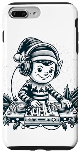 Hülle für iPhone 7 Plus/8 Plus Weihnachten DJ Elf Niedlich Plattenspieler Club Musik Party von Xmas DJ Elf Turntable Club Music Apparel