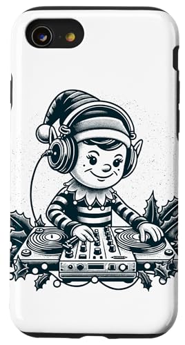 Hülle für iPhone SE (2020) / 7 / 8 Weihnachten DJ Elf Niedlich Plattenspieler Club Musik Party von Xmas DJ Elf Turntable Club Music Apparel