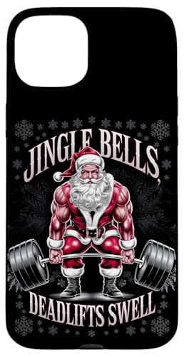 Hülle für iPhone 15 Plus Jingle Bells Kreuzheben Swell Santa Weihnachten Gym Workout von Xmas Fitness Training Bodybuilding Men Women Tees