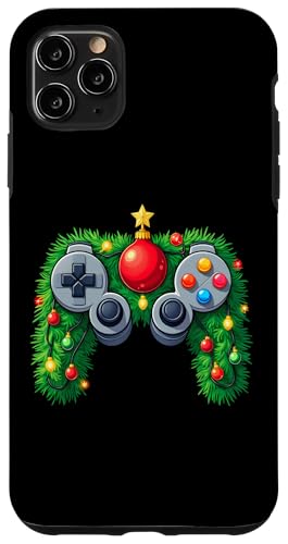 Hülle für iPhone 11 Pro Max Lustiger Weihnachts-Controller mit Gamer-Kranz von Xmas Gifts