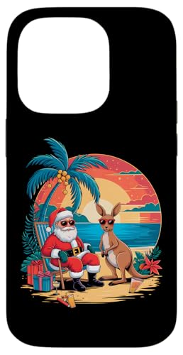 Hülle für iPhone 14 Pro Weihnachten Australien Kanguru Sunny Beach von Xmas Gifts