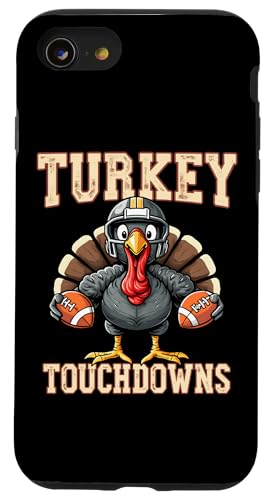 Hülle für iPhone SE (2020) / 7 / 8 Thanksgiving Türkei und Touchdowns Fußball von Xmas Gifts