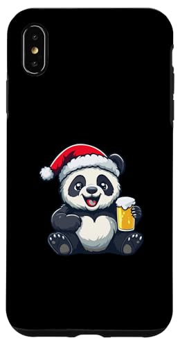 Hülle für iPhone XS Max Weihnachtspanda mit Bier | Xmas Funny Party von Xmas Party Style Mood Inc